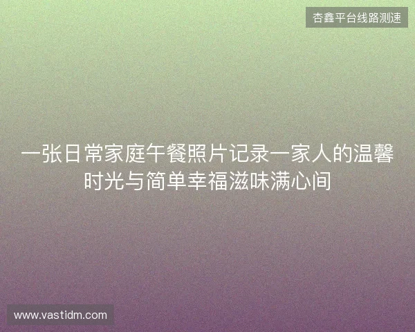 一张日常家庭午餐照片记录一家人的温馨时光与简单幸福滋味满心间